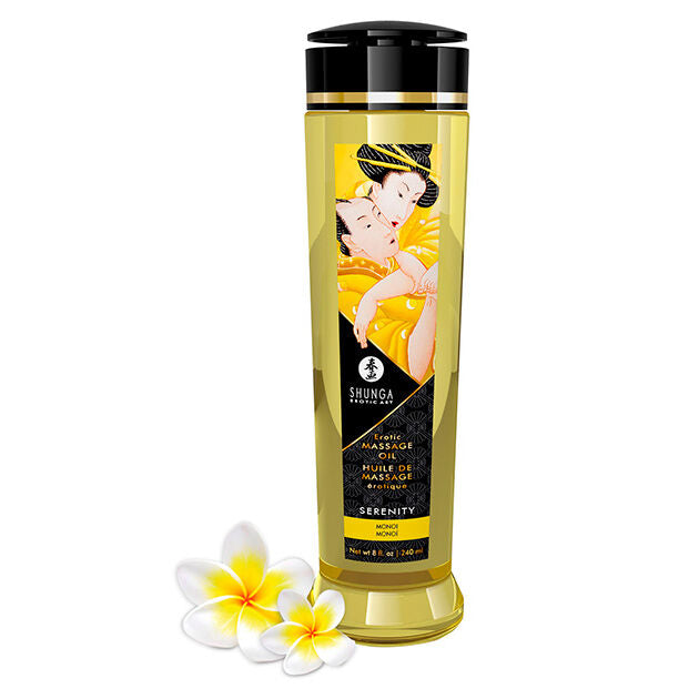 SHUNGA - HUILE DE MASSAGE ÉROTIQUE SÉRÉNITÉ 240 ML - Sensualia