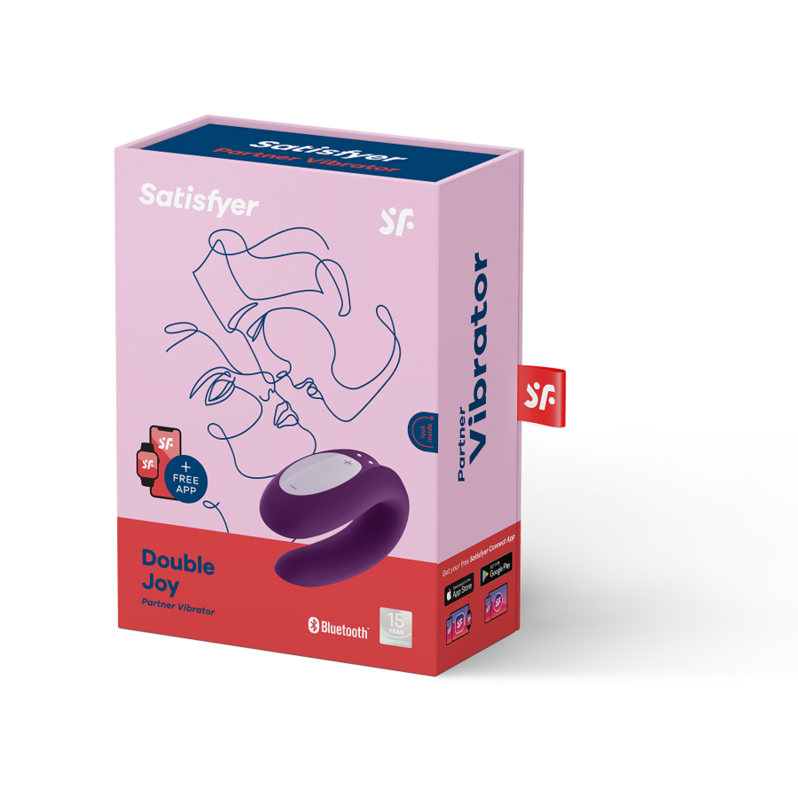SATISFYER - DOUBLE JOY CON APP MORADO - Sensualia