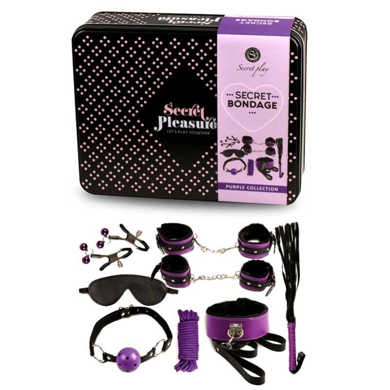 SECRETPLAY - BDSM SET 8PCS PURBLE / NOIR. - Sensualia