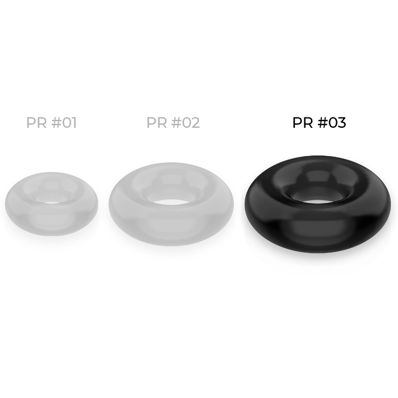 POWERING - ANNEAU PÉNIS SUPER FLEXIBLE ET RÉSISTANT 5CM PR03 NOIR - Sensualia