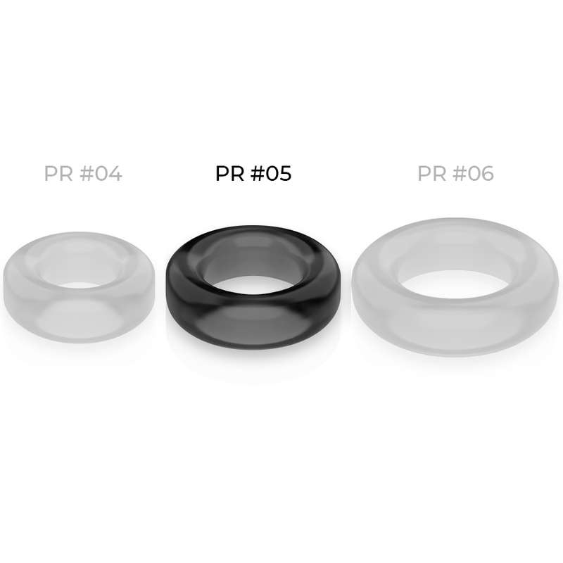 POWERING - ANNEAU PÉNIS SUPER FLEXIBLE ET RÉSISTANT 4,8CM PR05 NOIR - Sensualia
