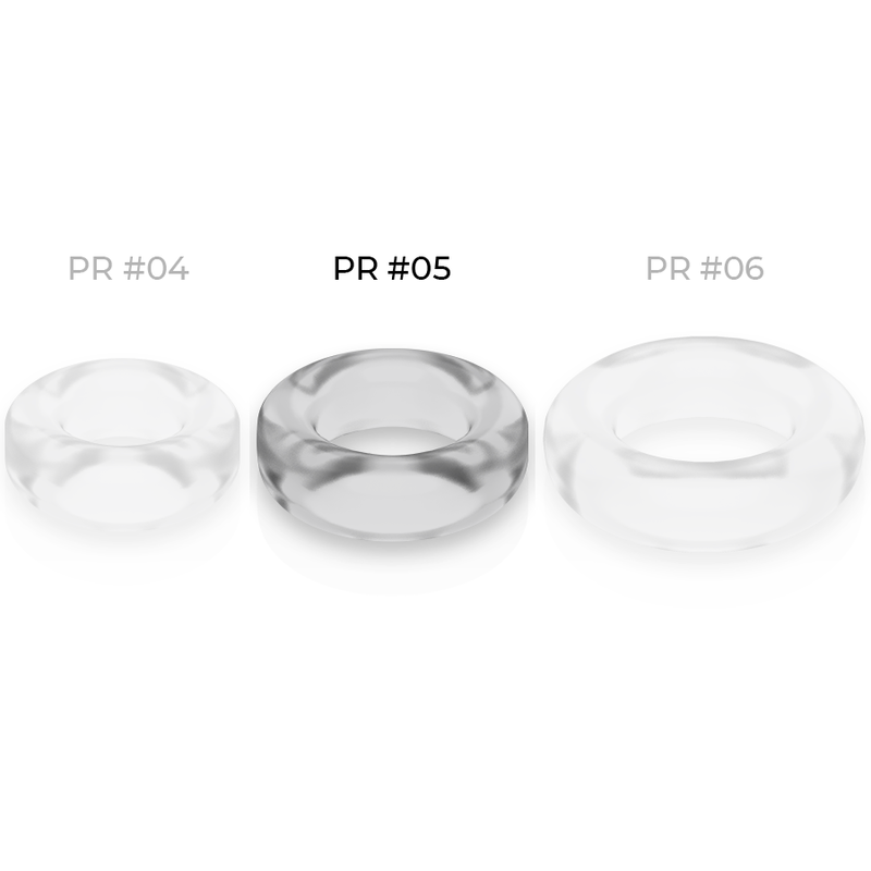 POWERING - ANNEAU PÉNIS SUPER FLEXIBLE ET RÉSISTANT 4,8CM PR05 CLAIR - Sensualia