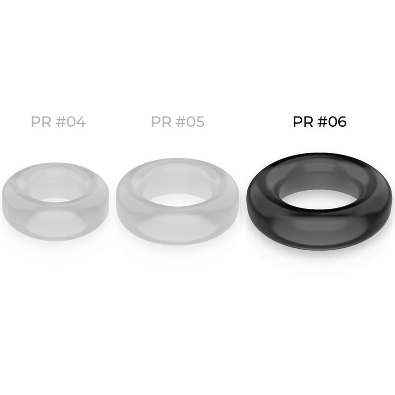 POWERING - ANNEAU PÉNIS SUPER FLEXIBLE ET RÉSISTANT 5,5CM PR06 NOIR - Sensualia