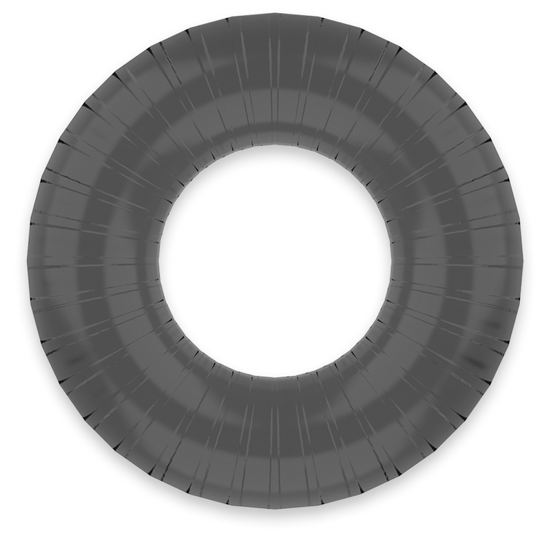 POWERING - ANNEAU PÉNIS SUPER FLEXIBLE ET RÉSISTANT 4,5CM PR07 NOIR - Sensualia