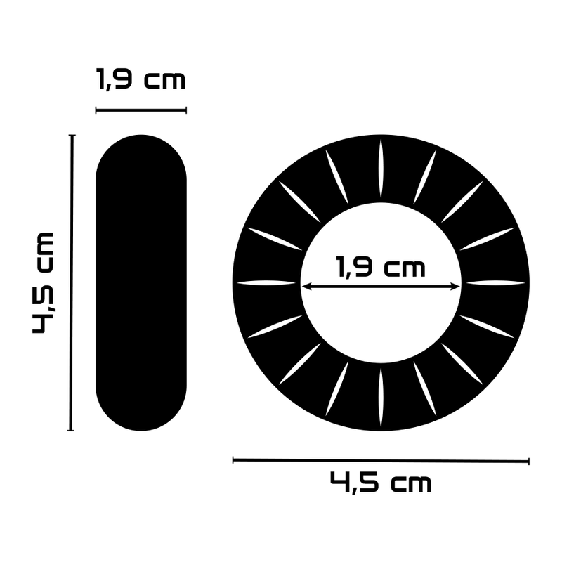 POWERING- ANNEAU PÉNIS SUPER FLEXIBLE ET RÉSISTANT 4,5CM PR07 CLAIR POWERING