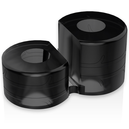 POWERING - ANNEAU PÉNIS DOUBLE SUPER FLEXIBLE ET RÉSISTANT PR09 NOIR POWERING