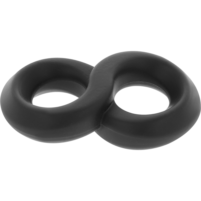 POWERING - ANNEAU PÉNIS ET TESTICULES SUPER FLEXIBLE ET RÉSISTANT PR12 NOIR - Sensualia