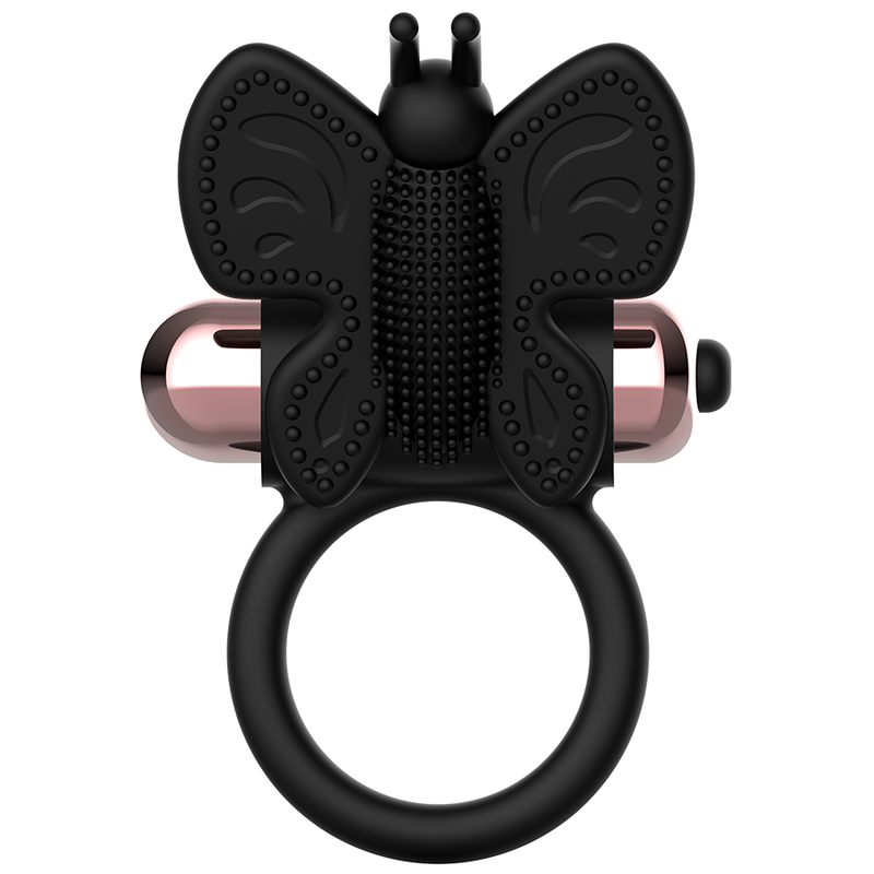 COQUETTE CHIC DESIRE - COCKRING PAPILLON AVEC VIBRATEUR NOIR/ OR - Sensualia