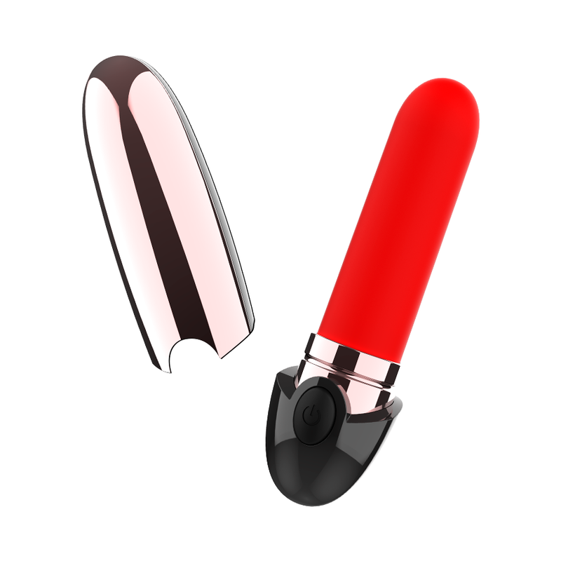 COQUETTE CHIC DESIRE - VIBRATEUR RECHARGEABLE ROUGE A LÈVRES NOIR/ OR - Sensualia