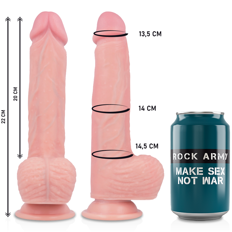 ROCKARMY - LIQUIDE SILICONE PREMIUM HAWK RÉALISTE 22 CM -O- 4.6 CM - Sensualia