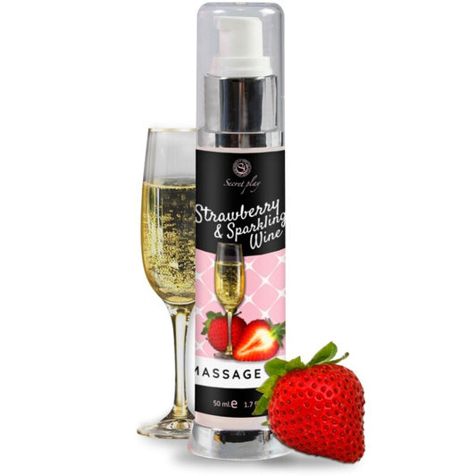 SECRETPLAY - HUILE DE MASSAGE FRAISE & VIN MOUSSEUX 50 ML SECRETPLAY COSMETIC