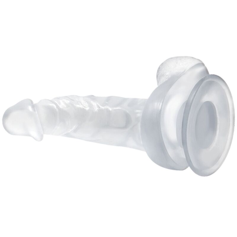 BAILE - GODE RÉALISTE AVEC VENTOUSE ET TESTICULES 16.7 CM TRANSPARENT - Sensualia