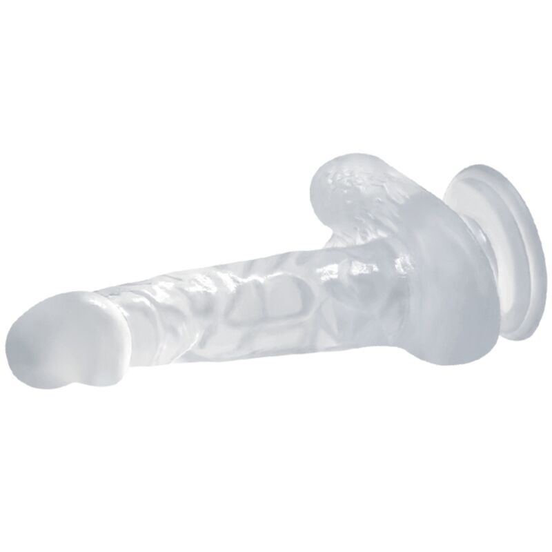 BAILE - GODE RÉALISTE AVEC VENTOUSE ET TESTICULES 16.7 CM TRANSPARENT - Sensualia