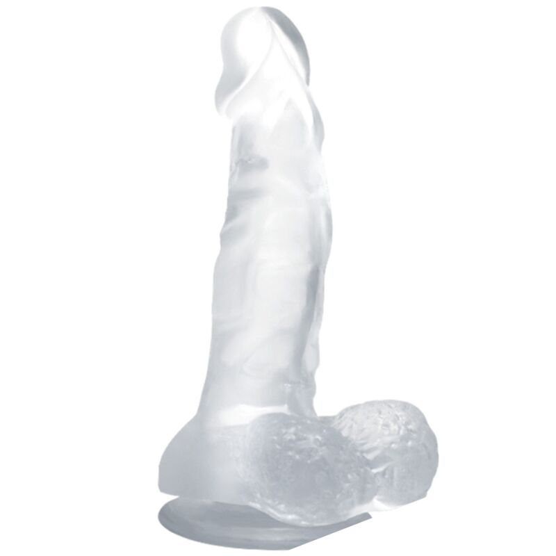 BAILE - GODE RÉALISTE AVEC VENTOUSE ET TESTICULES 16.7 CM TRANSPARENT - Sensualia