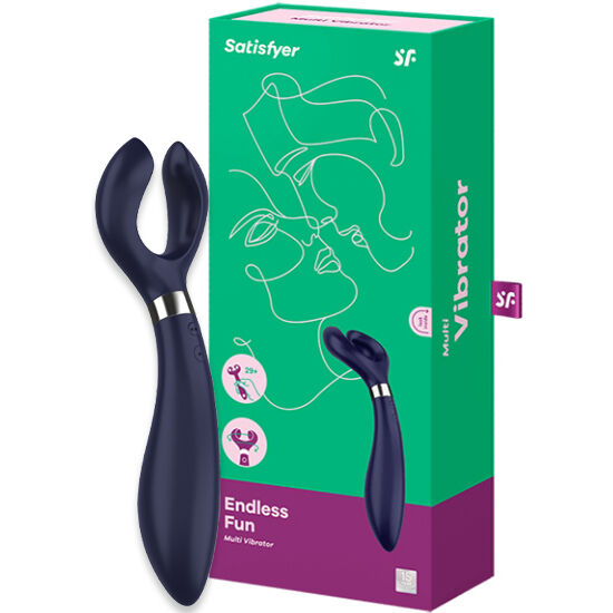 SATISFYER - ENDLESS FUN MULTI VIBRADOR 3 AZUL - Sensualia