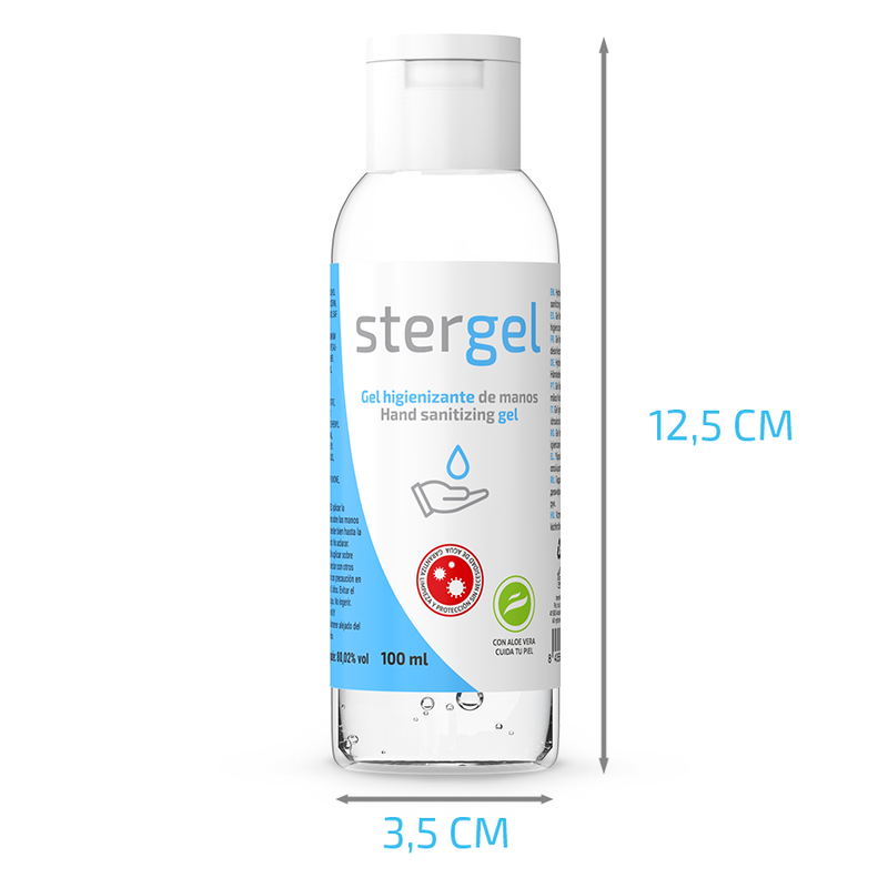 STERGEL - HYDROALCOHOLIC HAND SANITIZING GEL ALOE VERA 100ML - Sensualia