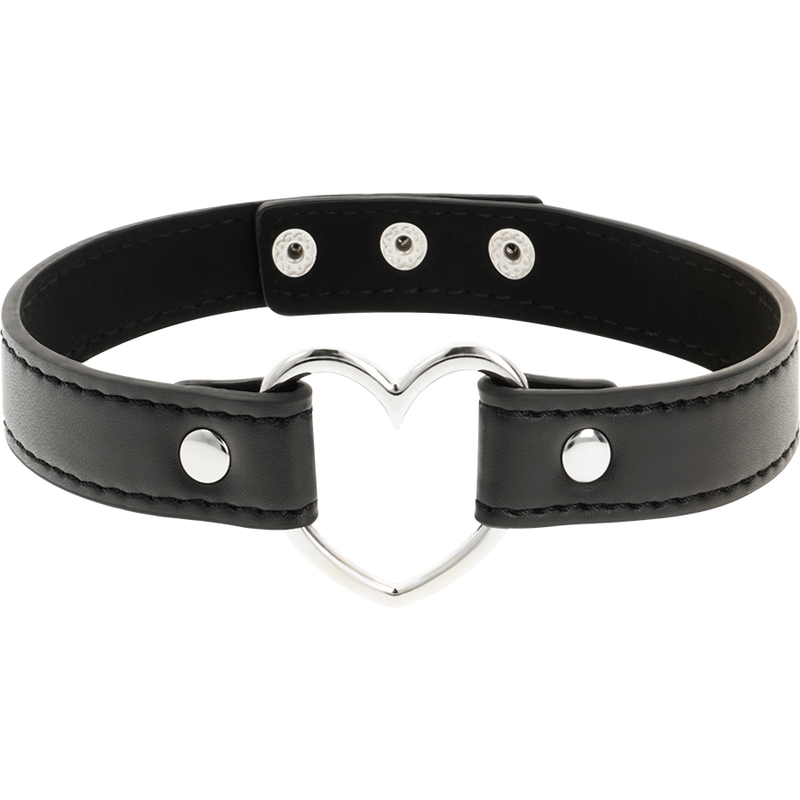 COQUETTE CHIC DESIRE - COLLIER CUIR VEGAN FEMME ACCESSOIRE COEUR - Sensualia