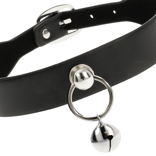 COQUETTE CHIC DESIRE - COLLIER CUIR VEGAN FEMME ACCESSOIRE HOCHET/CERCEAU - Sensualia