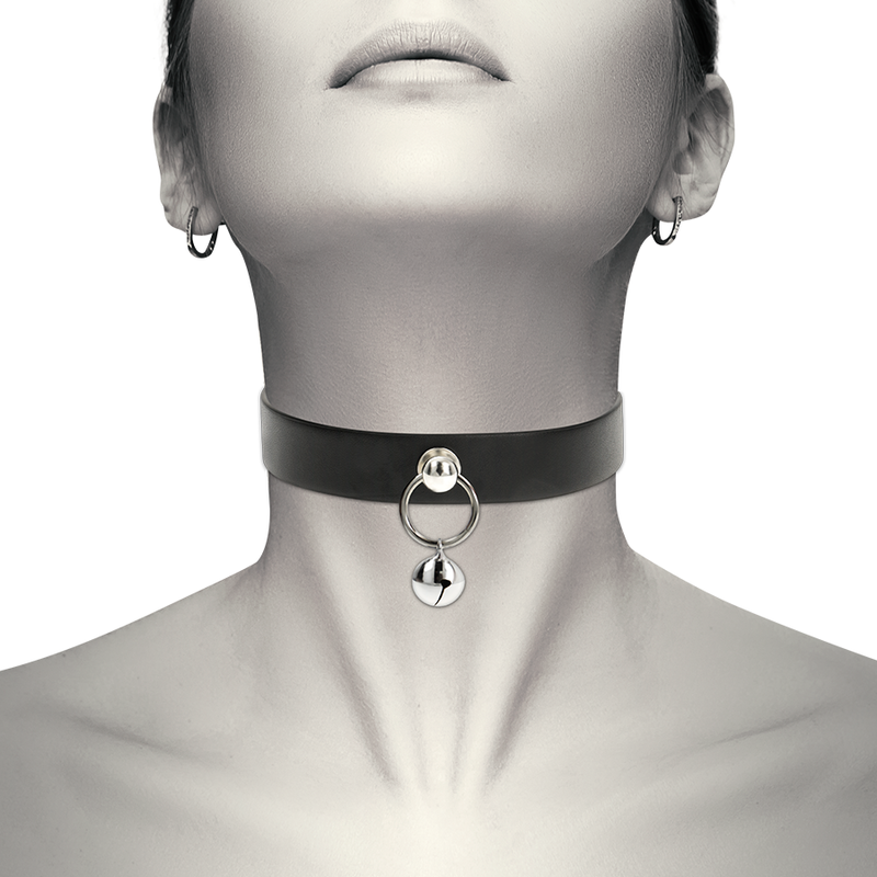 COQUETTE CHIC DESIRE - COLLIER CUIR VEGAN FEMME ACCESSOIRE HOCHET/CERCEAU - Sensualia