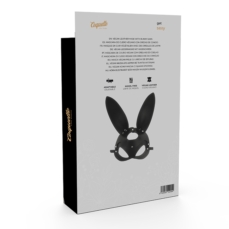 COQUETTE CHIC DESIRE - MASQUE EN CUIR VEGAN AVEC OREILLES DE LAPIN - Sensualia