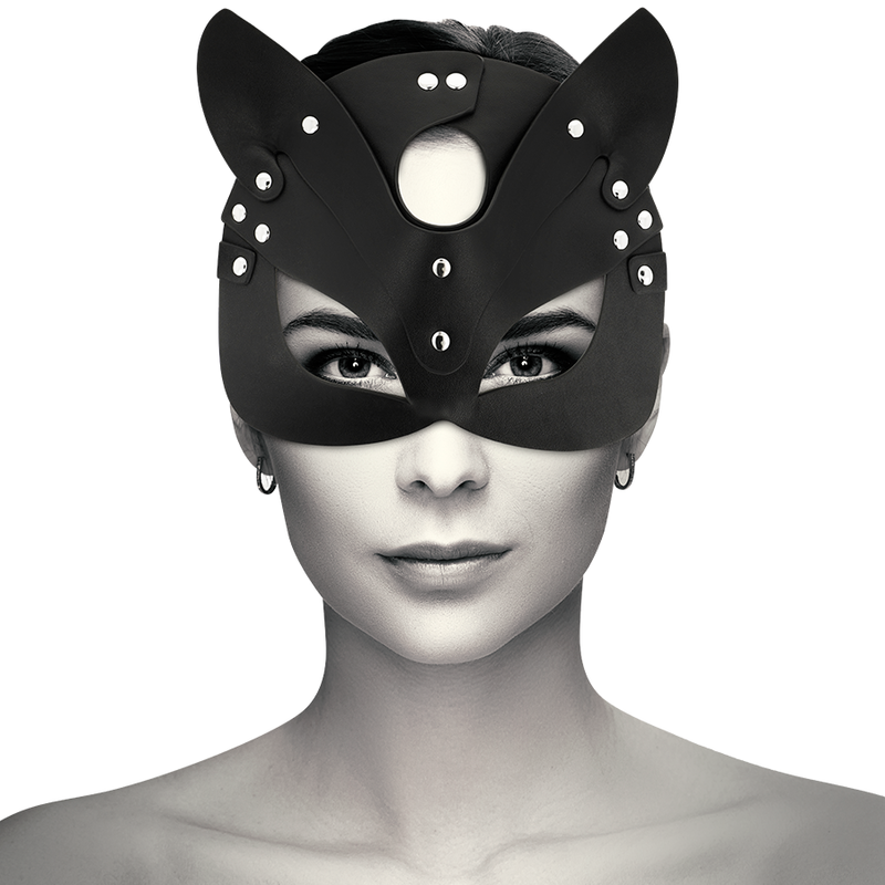 COQUETTE CHIC DESIRE - MASQUE EN CUIR VEGAN AVEC OREILLES DE CHAT - Sensualia