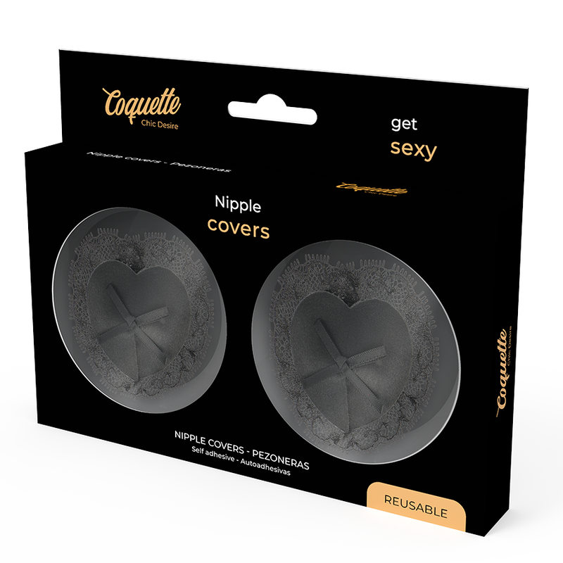 COQUETTE CHIC DESIRE - CACHE-MALINS EN DENTELLE NOIRE - Sensualia