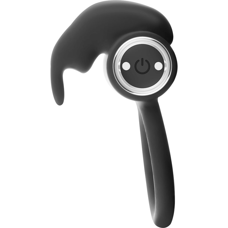 BLACK&SILVER - BAGUE RECHARGEABLE BURTON 10 MODES DE VIBRATION BLACK&SILVER