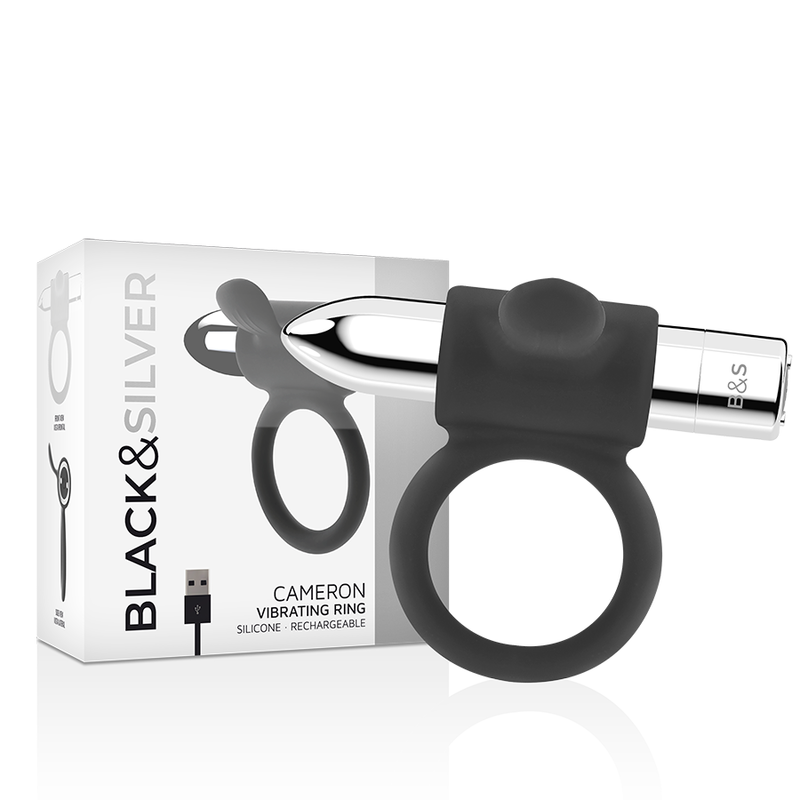 BLACK&SILVER - BAGUE RECHARGEABLE CAMERON ARGENT BLACK&SILVER