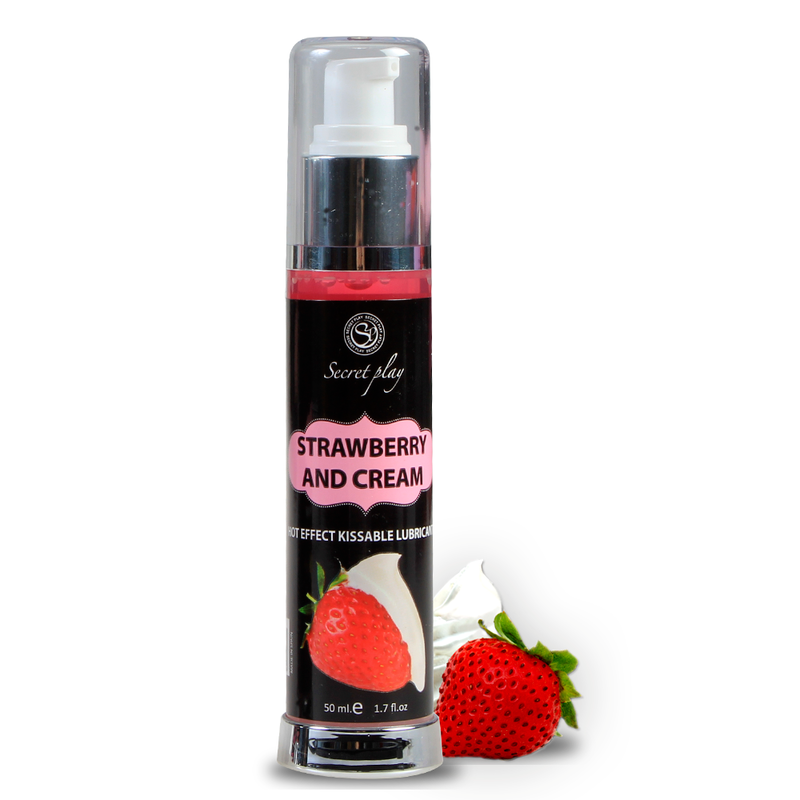 SECRETPLAY - LUBRIFIANT 2-1 EFFET CHALEUR FRAISE & CRÈME 50 ML - Sensualia