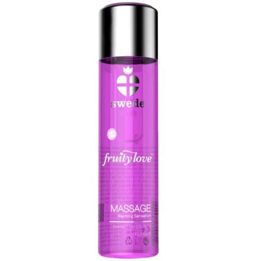 SWEDE - FRUITY LOVE EFFET RÉCHAUFFANT HUILE DE MASSAGE FRAMBOISE ROSE ET RHUBARBE 60 ML SWEDE
