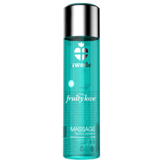 SWEDE - FRUITY LOVE HUILE DE MASSAGE EFFET CHAUFFANT CASSIS ET CITRON VERT 120 ML SWEDE