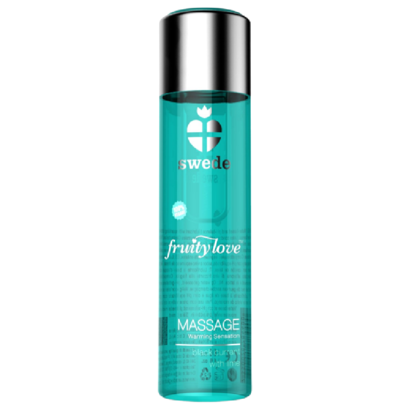 SWEDE - FRUITY LOVE HUILE DE MASSAGE EFFET CHAUFFANT CASSIS ET CITRON VERT 120 ML - Sensualia