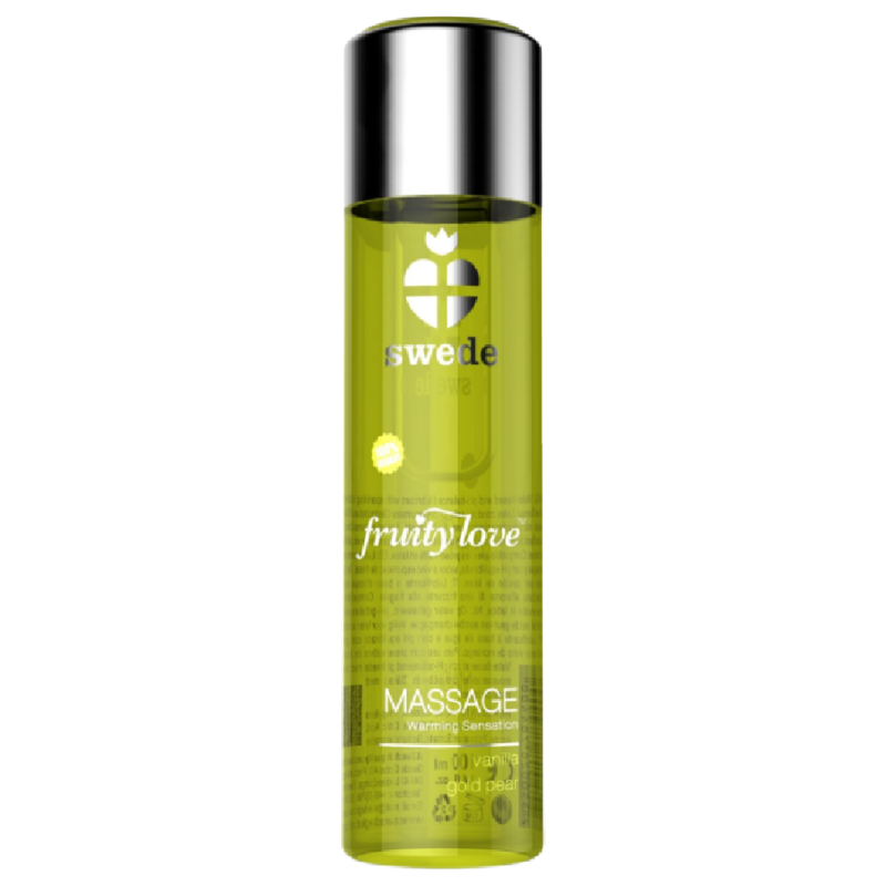 SWEDE - FRUITY LOVE EFFET RÉCHAUFFANT HUILE DE MASSAGE VANILLE ET POIRE D'OR 120 ML - Sensualia