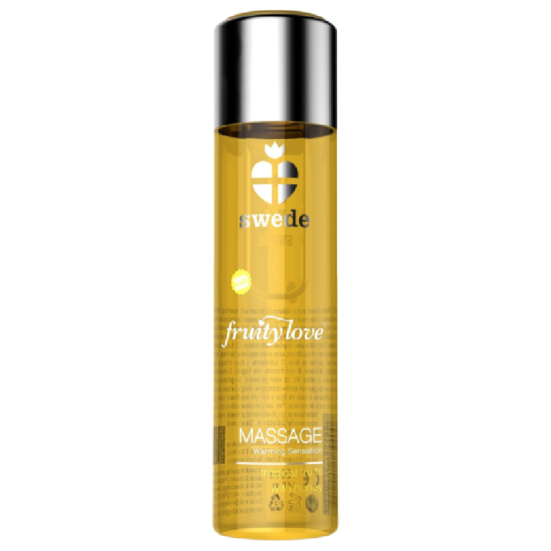 SWEDE - FRUITY LOVE HUILE DE MASSAGE EFFET CHAUFFANT FRUITÉ TROPICAL AU MIEL 120 ML. - Sensualia