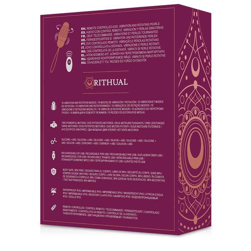 RITHUAL - SITA EGG TÉLÉCOMMANDE ROTATION DES BILLES + VIBRATION - Sensualia