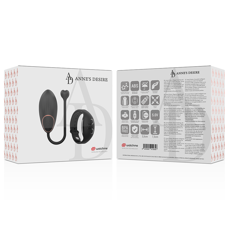 ANNE'S DESIRE - EGG TECHNOLOGIE DE TÉLÉCOMMANDE WATCHME NOIR - Sensualia