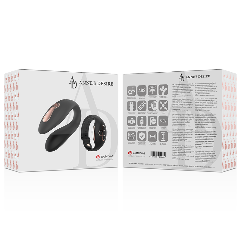 ANNE'S DESIRE - DUAL PLEASURE TECNOLOG A WATCHME NOIR/OR - Sensualia