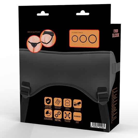 CYBER SILICOCK - HARNAIS SANGLES AVEC 3 ANNEAUX GRATUITS - Sensualia