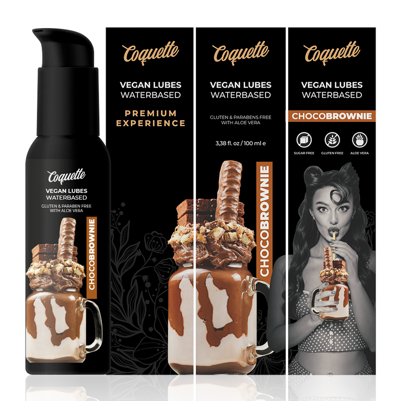 COQUETTE CHIC DESIRE - LUBRIFIANT VÉGÉTALIEN CHOCOBROWNIE PREMIUM EXPERIENCE 100ML - Sensualia