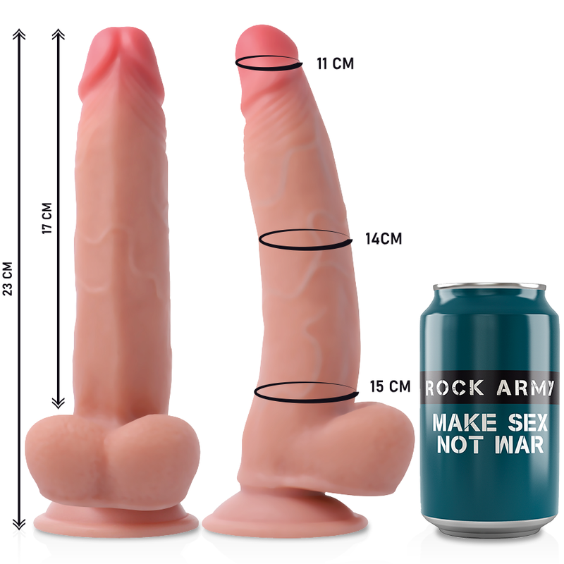 ROCKARMY - HARNAIS + LÉOPARD DOUBLE DENSITÉ 23 CM -O- 4.77 CM - Sensualia