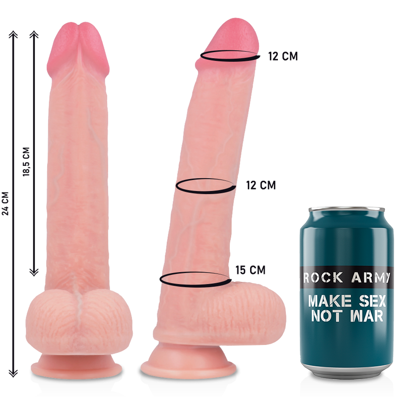 ROCKARMY - ARN S + GODE EN SILICONE LIQUIDE PREMIUM KINGCOBRA 24 CM -O- 4.77 CM - Sensualia