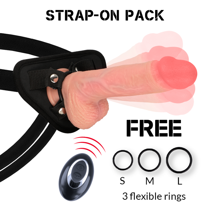 ROCKARMY - HARNAIS + VIBRATEUR SILICONE LIQUIDE PREMIUM TÉLÉCOMMANDE APACHE 20.5 CM -O- 4.62 CM - Sensualia