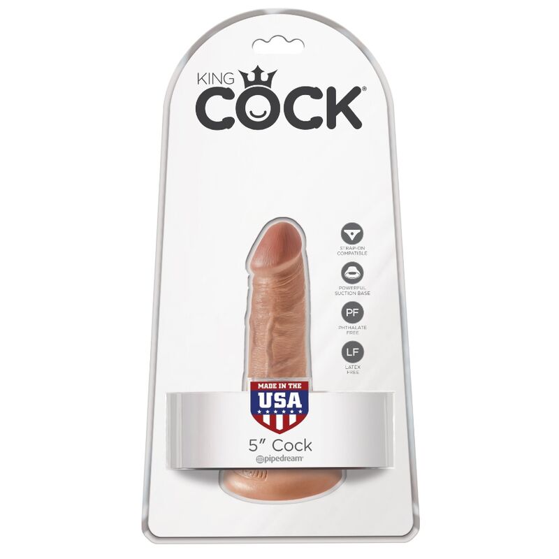 KING COCK - PÉNIS RÉALISTE 12 CM CARAMEL - Sensualia