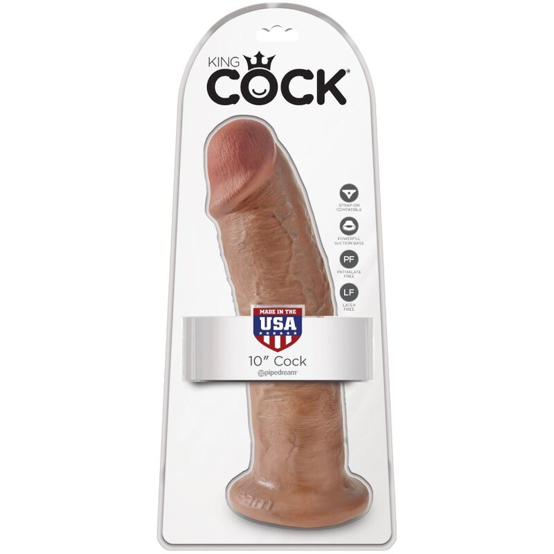 KING COCK - PÉNIS RÉALISTE 24 CM CARAMEL - Sensualia