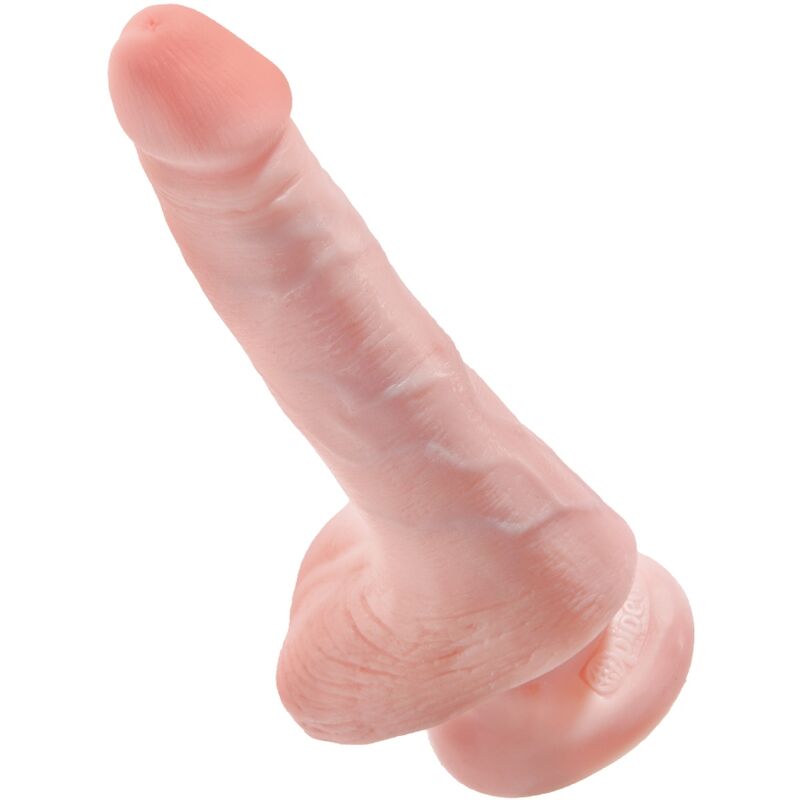 KING COCK - PÉNIS RÉALISTE AVEC BOULES 13.5 CM LÉGÈRES - Sensualia