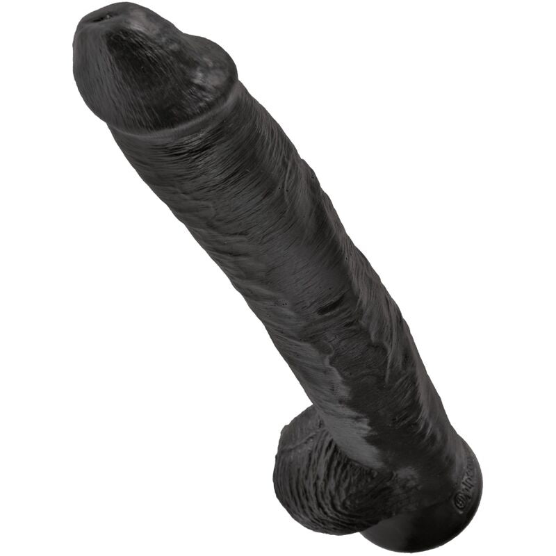 KING COCK - PÉNIS RÉALISTE AVEC BOULES 30.5 CM NOIR - Sensualia