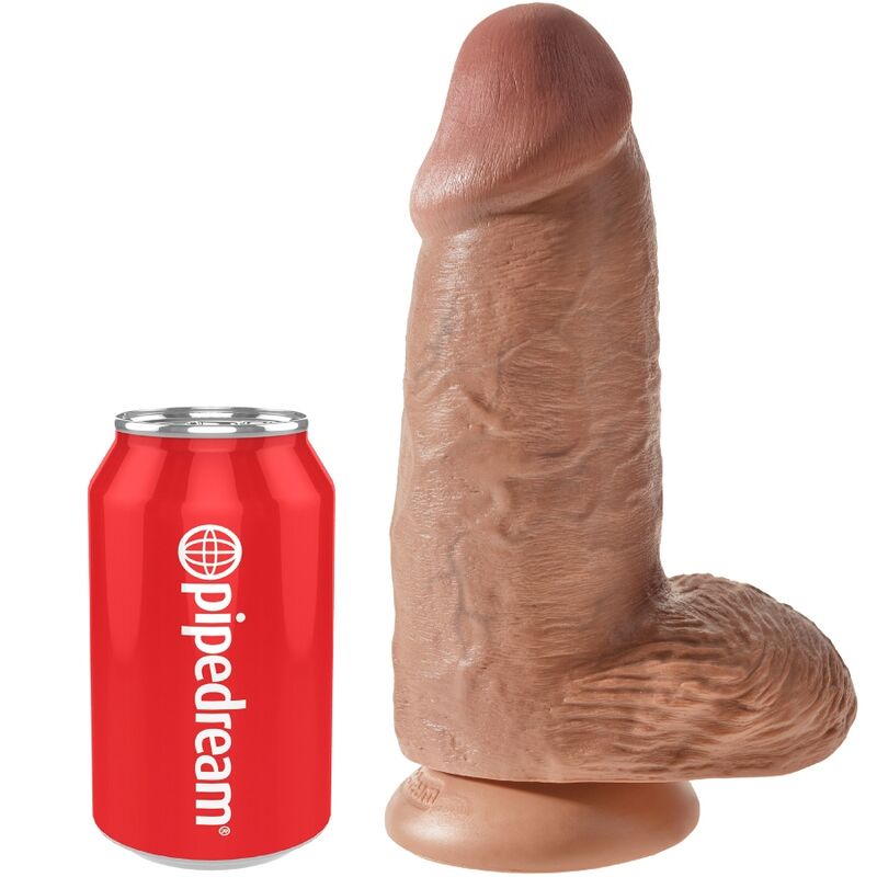 KING COCK - PÉNIS RÉALISTE CHUBBY 23 CM CARAMEL - Sensualia