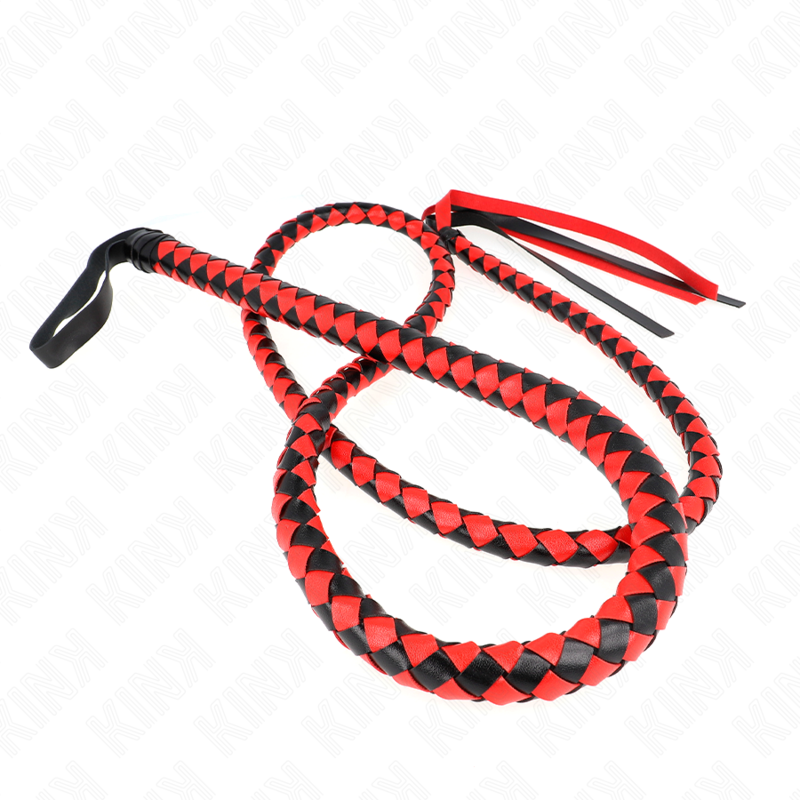 KINK - FOUET LONG SERPENT ROUGE 210 CM - Sensualia