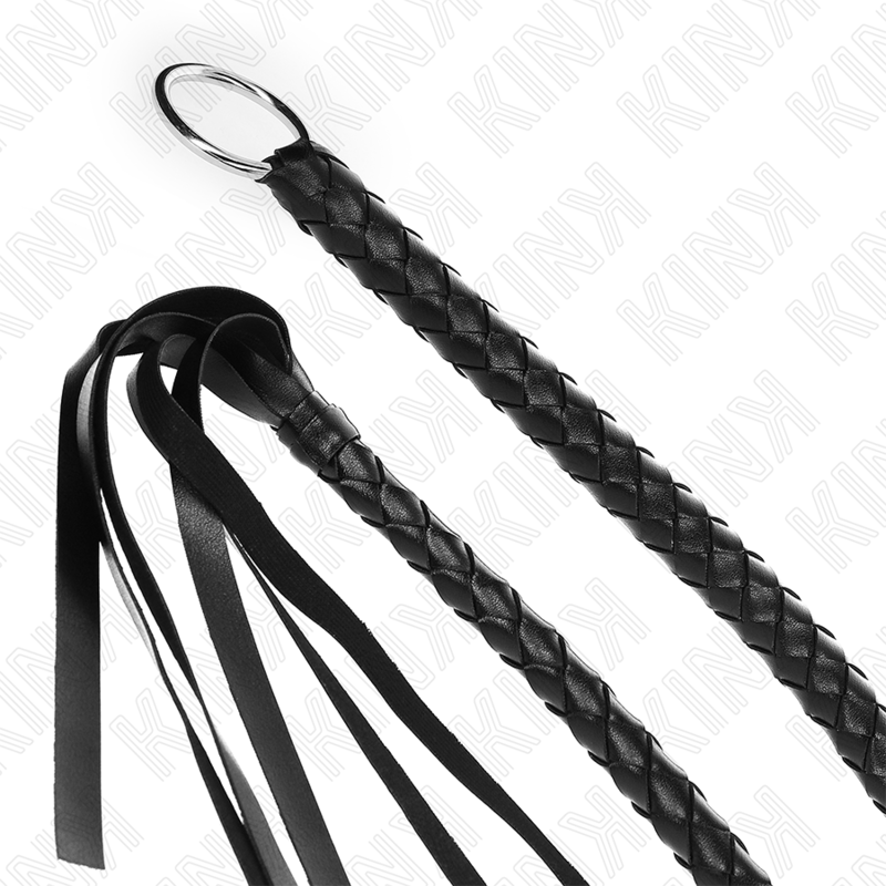 KINK - FOUET SERPENT AVEC ANNEAU À MAIN NOIR 65 CM - Sensualia