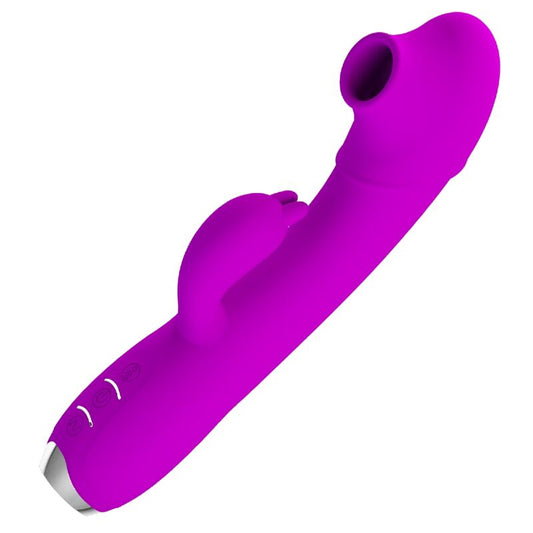 PRETTY LOVE - VIBRATEUR SUCKER RECHARGEABLE REGINA VIOLET - Sensualia